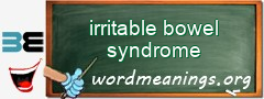 WordMeaning blackboard for irritable bowel syndrome